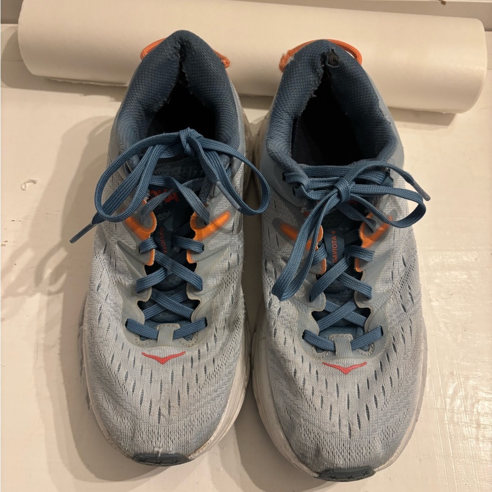 Hoka One One Gaviota Women’s Athletic Walking Running Shoes Light Blue Size 7.5
